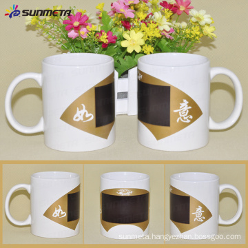 11oz ceramic white mug with fan color changing